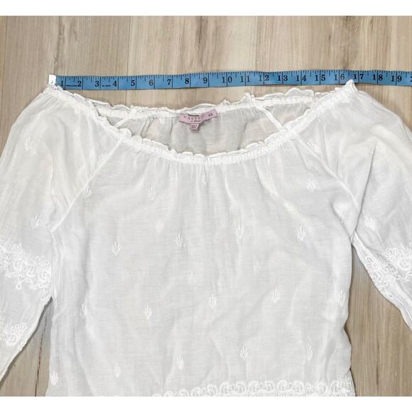 Calypso St Barth sz XS Sheer White Embroidered Tunic Dress Cotton Scoop Neck - Picture 15 of 15